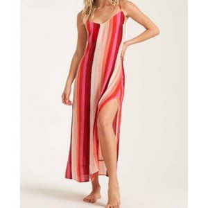 BILLABONG Red Striped Summer Dress- MEDIUM